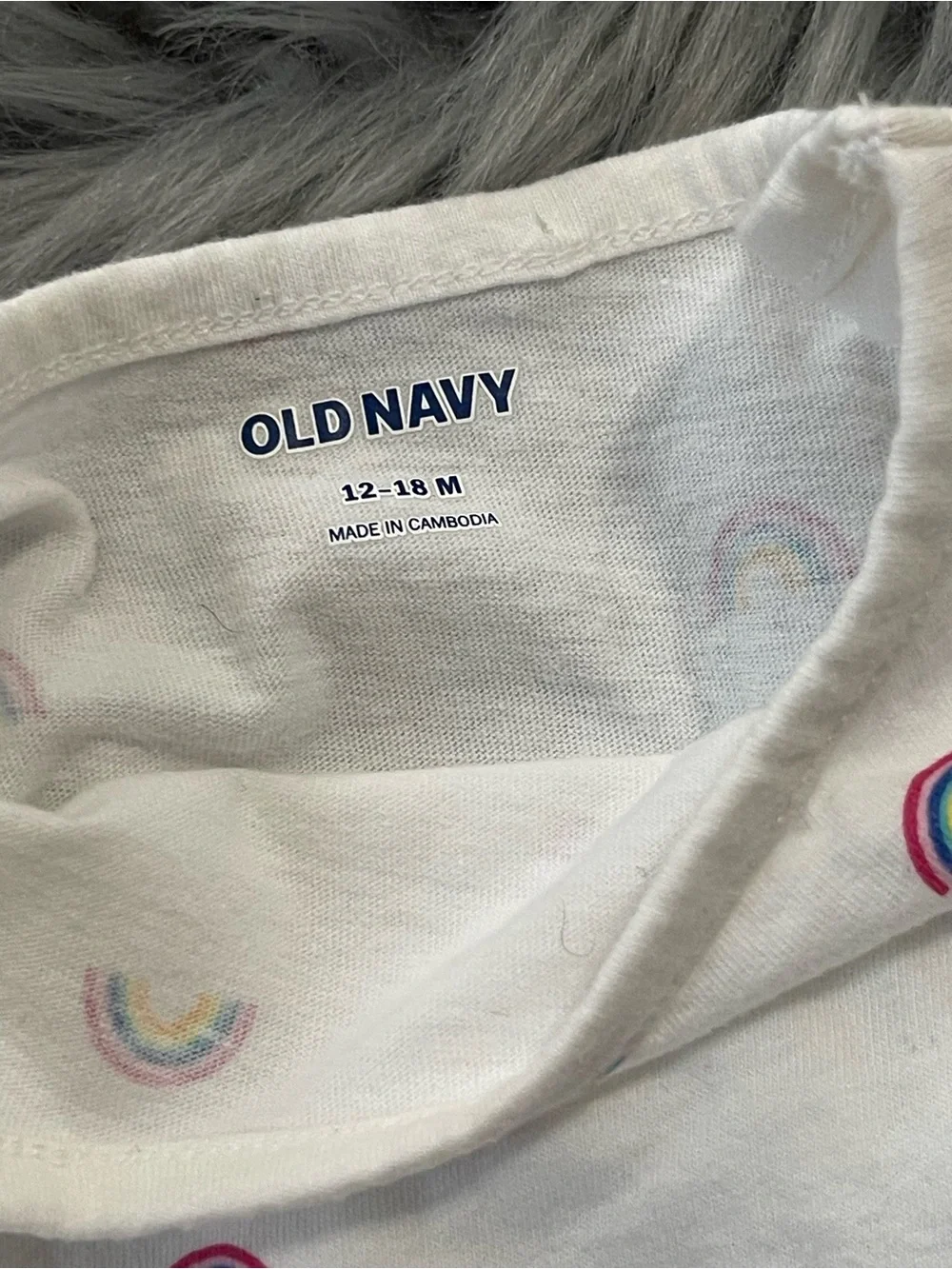 Old Navy Rainbow Print Baby Girl Dress 12-18 Months Cotton Item #2775